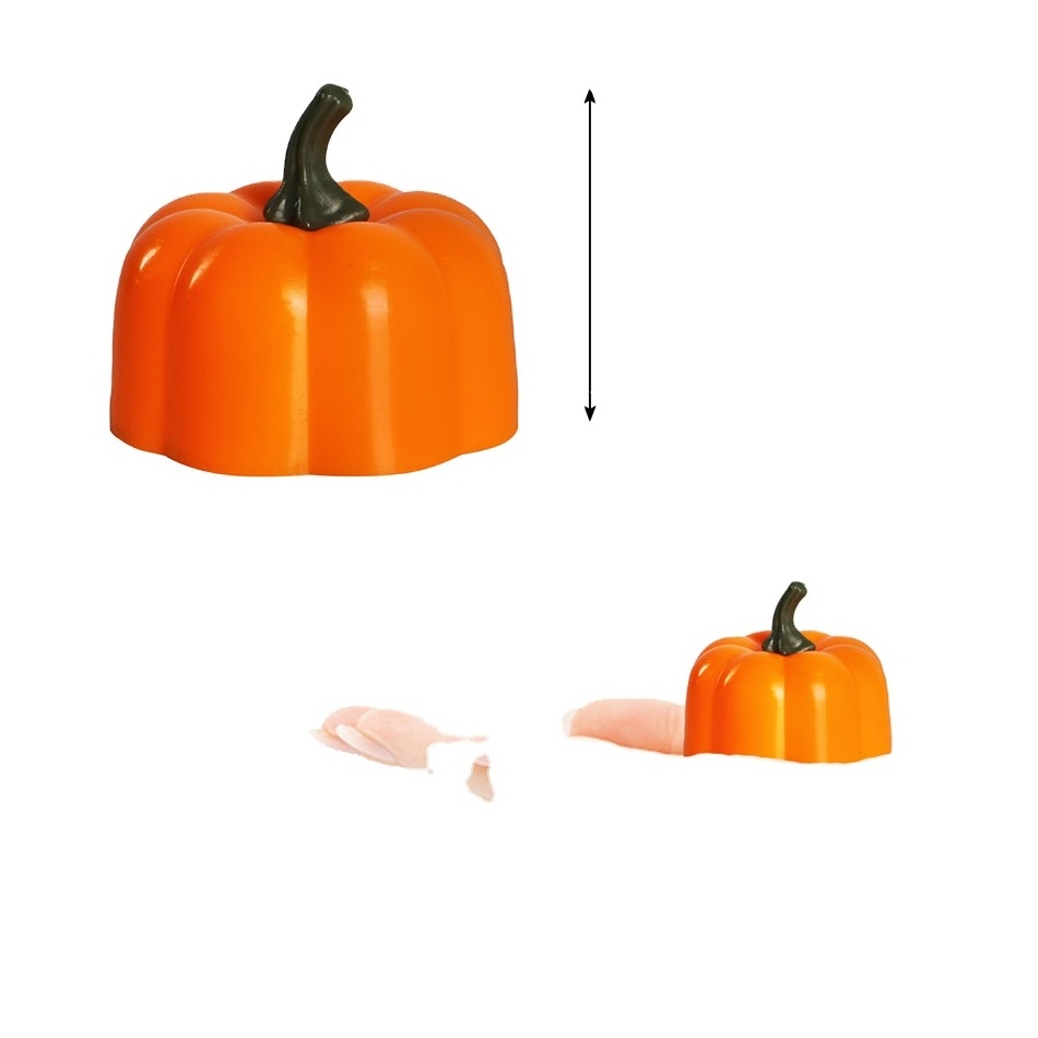 Free shipping 12 Pcs Mini LED Orange Pumpkin Candles Halloween Good quality Flicker For Halloween Party Home Decorations