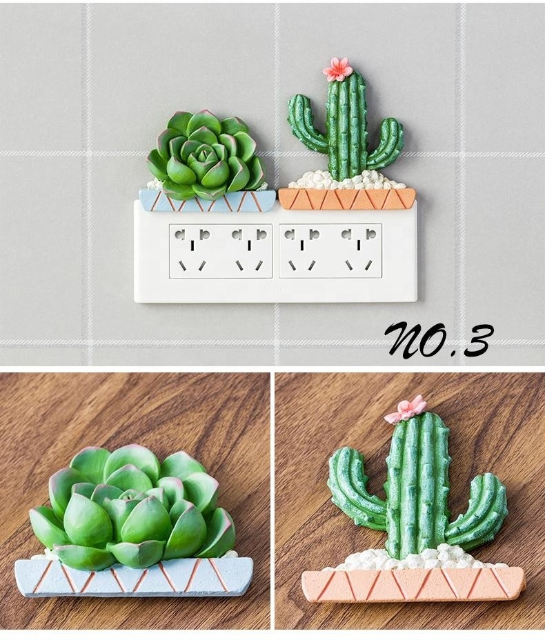 Fashion Switch Cover 3D Stereo Nordic Wall Deck Decoration Household Modern Simple Socket Light Switch Wall Resin Home Stickers