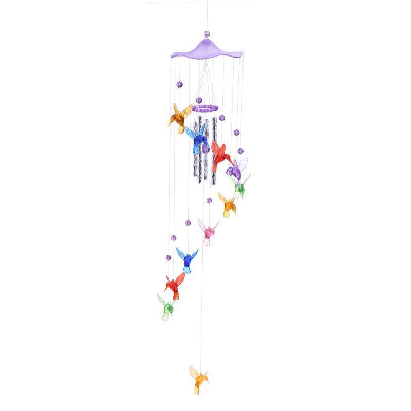 Creative Lucky Humming Bird Wind Chimes Bells Hanging Gifts Dreamcatcher Pendant Wall Home Car Decor Garden Window Decoration