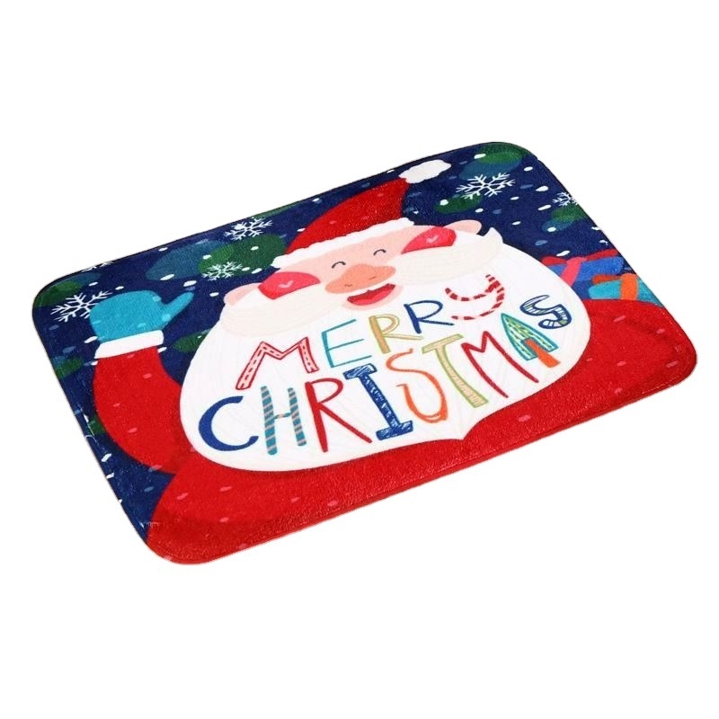 2018 Free Shipping Merry Christmas Gift Door Mat Santa Claus Outdoor Carpet Decorations For Home Xmas Party Favors