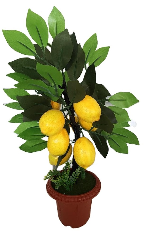 Home Decor Fruit Orange Apple Lemon Tree Emulate Bonsai Simulation Decorative Artificial Flowers Green Pot Plants Ornaments