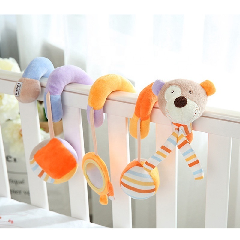 Baby Toy 0-12 Months Newborn Stroller Mobile Musicical Rattle safety Seat Crib Bells plush Rabbits Doll Baby toys