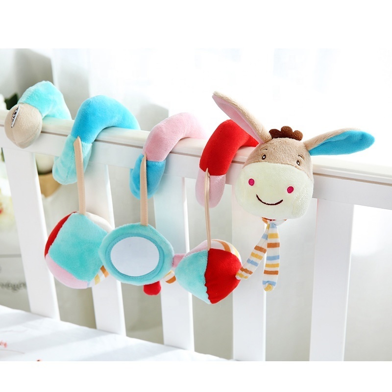 Baby Toy 0-12 Months Newborn Stroller Mobile Musicical Rattle safety Seat Crib Bells plush Rabbits Doll Baby toys