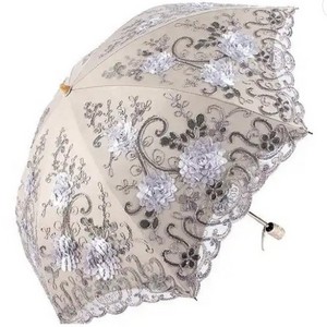 Folding Umbrella Rain Women Elegant Lace Windproof Sun Umbrella Sunshade Rain Umbrellas