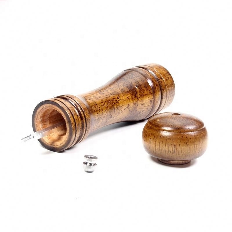 Kitchen Tools Salt and Pepper Mill, Solid Wood Pepper Mill with Strong Adjustable Ceramic Grinder 5