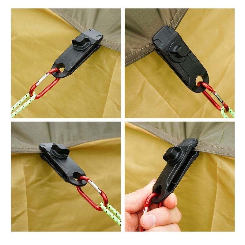 Tent Fixed Clip Nylon Windproof lightweight waterproof durable Clamp Outdoor Camping Accessory For Shade Cloth Awning Canopy