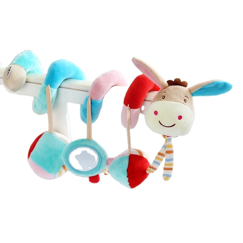 Baby Toy 0-12 Months Newborn Stroller Mobile Musicical Rattle safety Seat Crib Bells plush Rabbits Doll Baby toys