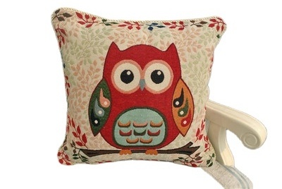 Owl Cartoon Jacquard Linen/Cotton Sofa Bed Cushion Cover Throw Pillow Case Car Decorbox Home Decor Supplies