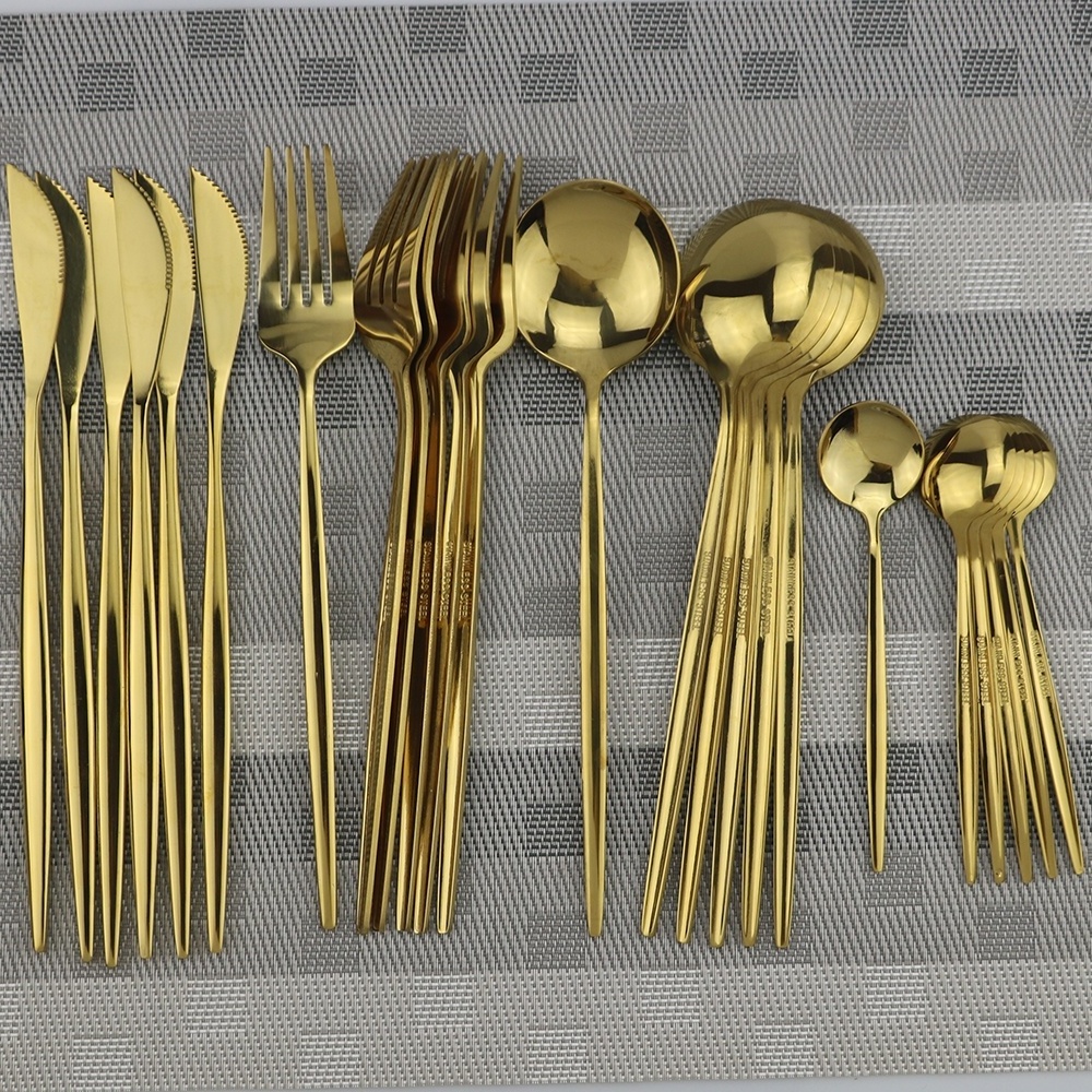 Flatware Hanging Cutlery Table Ware Cutlery Set Dinnerware Gold Stainless Steel Creative Black Gift Silver Customize OEM