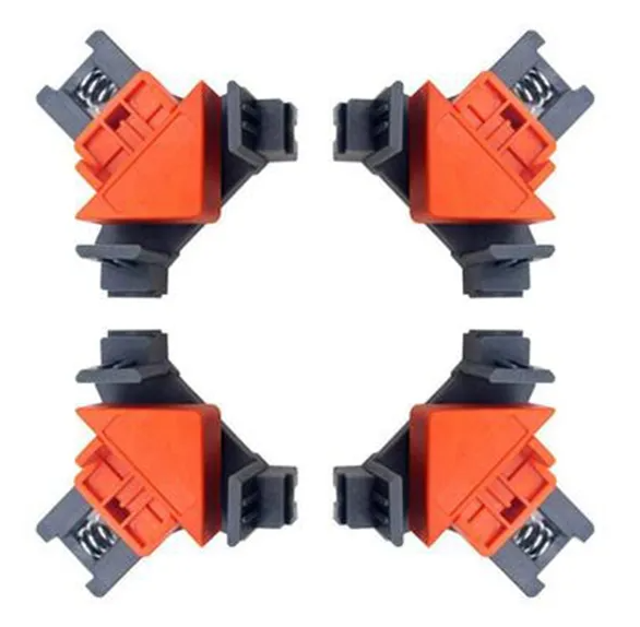 4 pcs 90 Degree Right Angle Clamp Fixing Clips Picture Frame Corner Clamp Woodworking Hand Tool Angle Pipe Clamp