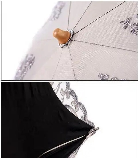 Folding Umbrella Rain Women Elegant Lace Windproof Sun Umbrella Sunshade Rain Umbrellas