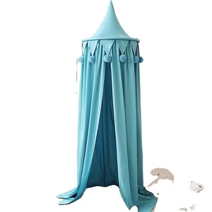 Baby Crib Mosquito Net With Ball Lace Canopy Curtain Kid Bedding Crib Netting Girls Princess Play Tent Children Room Decoration