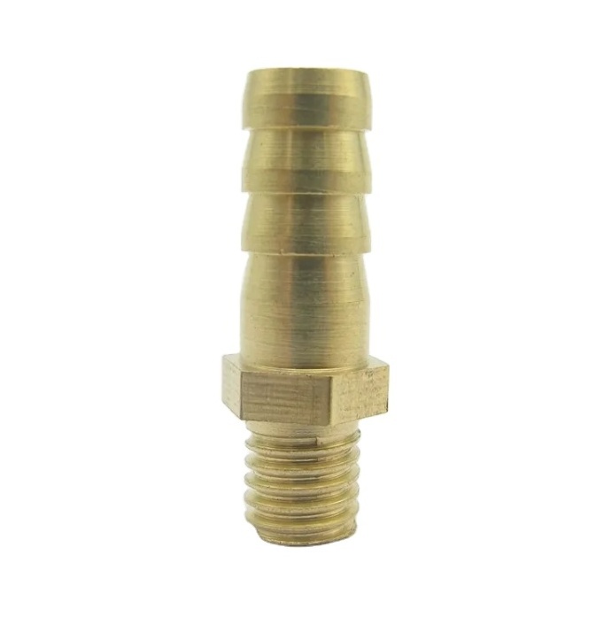 8mm Hose Barb x M8*1.25mm Male Metric Thread Brass Barbed Pipe Fitting Coupler Connector Adapter For Fuel Gas Water