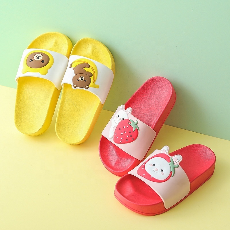 Children Cartoon Slippers Girls Summer Beach Sandals Kids Bathroom Flip Flops Toddler Boys Indoor Flip Flops Baby Home Shoes