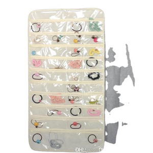 80 Grids Pockets/Set Organizadores Box Hanging Jewelry Organizer Display Earring Rings Bracelets Storage Bag Hanger Color Random