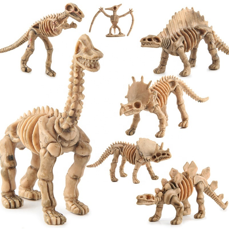 12pcs Dinosaur Toys Fossil Skeleton Simulation Model Set Mini Action Figure Jurassic Educational Creative Toys For Boys Children