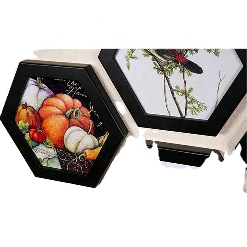 Free Shipping Fashion Hexagon Photo Frame Wedding Picture Frame Wall Mounted Home Family Art Picture Holder Home Decoration