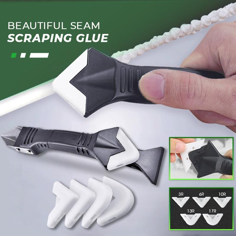 Multifunctional 3 In1 Glass Glue Angle Scraper Caulking Tool Shovel Rubber Shovel Silicone Remover Angle Seam Shovel