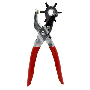 Revolving Leather Punch Plier Puncher 6 Sizes Round Hole Perforator Tool Make Hole Puncher for Watchband Card Leather Belt