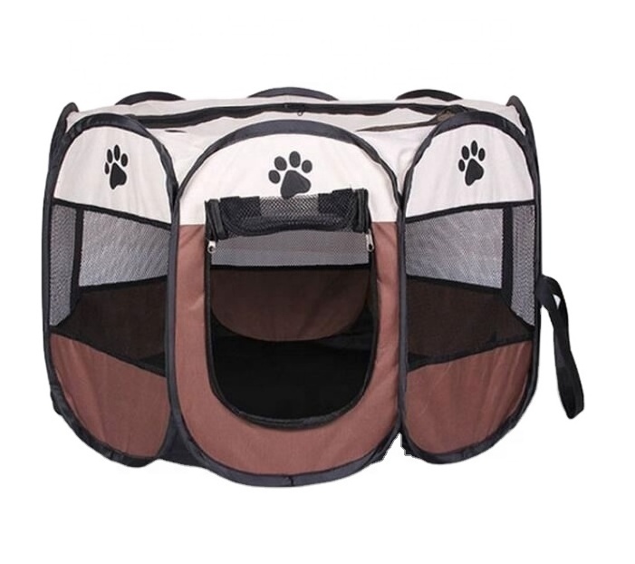 Portable Foldable Playpen Pet Dog Crate Room Puppy Exercise Kennel Cat Cage Water Resistant Outdoor Removable Mesh