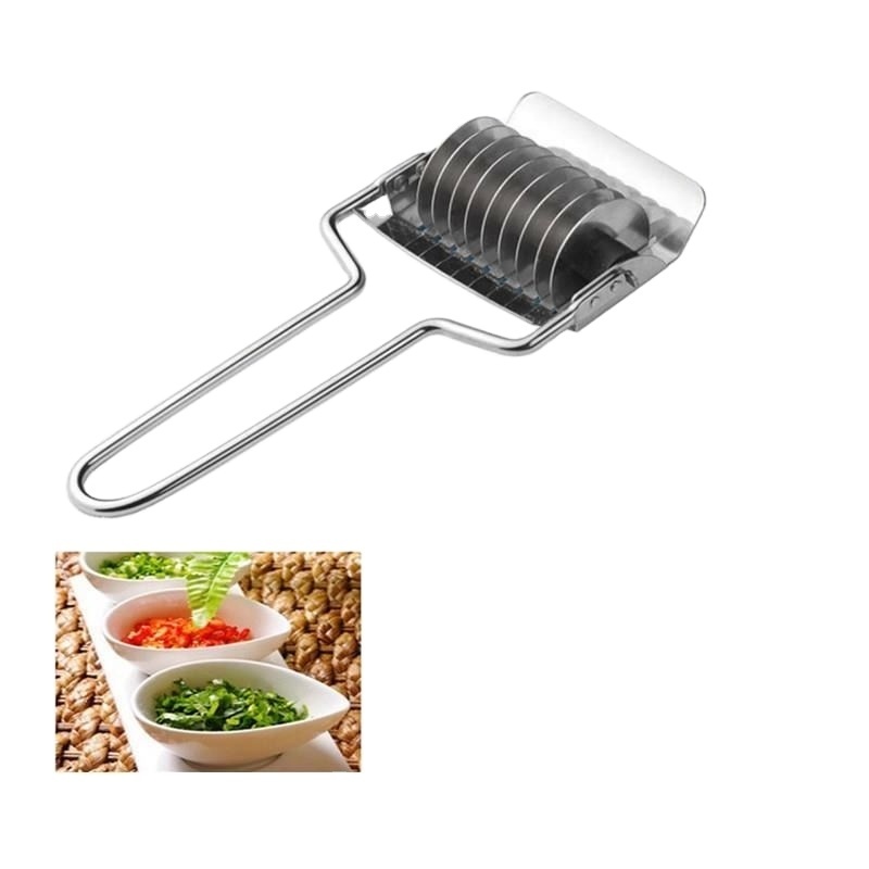 Free Shipping 1Pcs Kitchen Accessories Gadgets Stainless Steel Onion Chopper Slicer Garlic Coriander Cutter