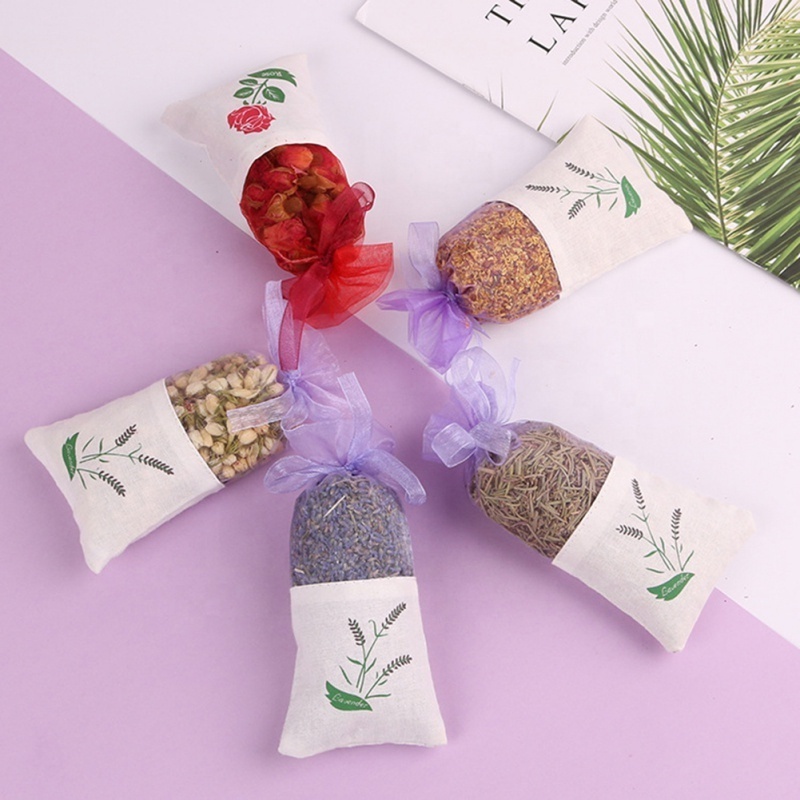 Natural Dried Flower Deodorant Wardrobe Car Wardrobe Sachet For Clothes Fragrant Package Fragrance Sachet bag