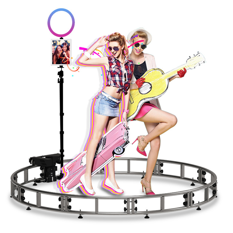 Ringlight tablet dslr rotating bullet time ipad photobooth stand video booth circle trackstar 360 spin camera 360 photo booth