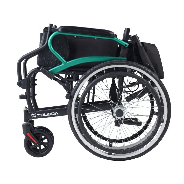 Original Factory Newest Lightweight Manual Wheelchair Portable Folding Hand Push Adult Disabled Elderly Home User Outside