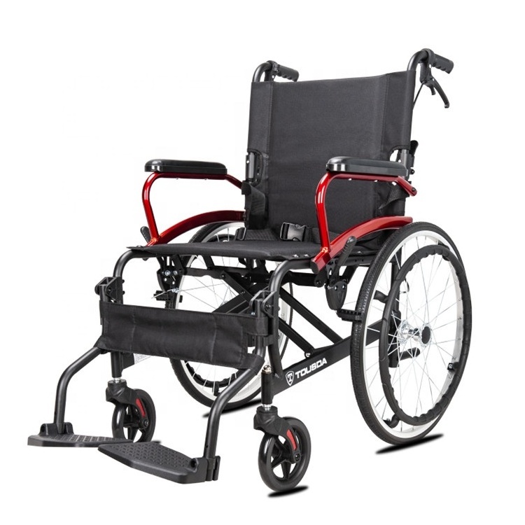 Original Factory Newest Lightweight Manual Wheelchair Portable Folding Hand Push Adult Disabled Elderly Home User Outside