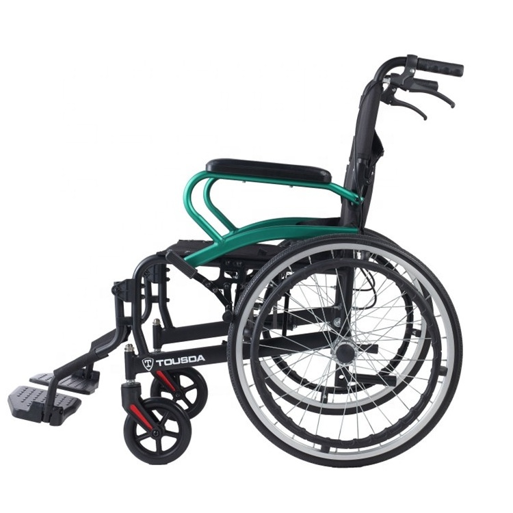 Original Factory Newest Lightweight Manual Wheelchair Portable Folding Hand Push Adult Disabled Elderly Home User Outside