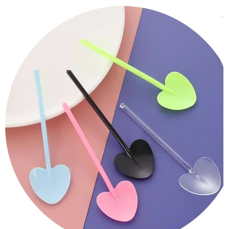 Mini plastic spoon tasting serving dessert spoon for ice cream cake Party Birthday Home heart shape