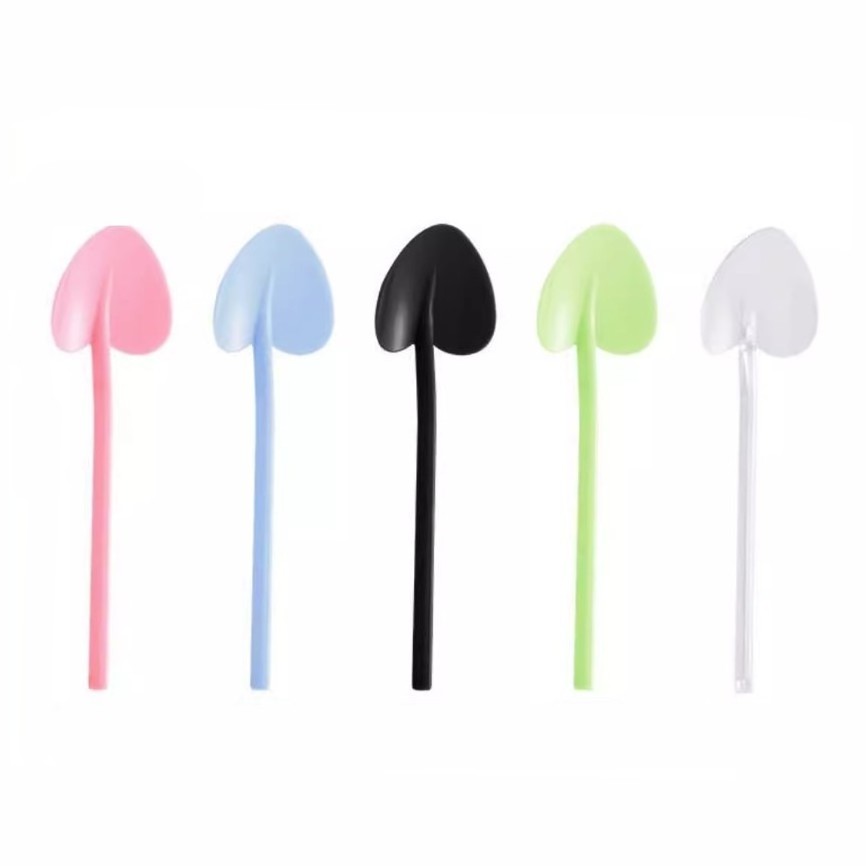 Mini plastic spoon tasting serving dessert spoon for ice cream cake Party Birthday Home heart shape