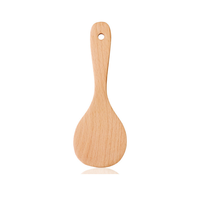 Low-cost wholesale and retail kitchen with natural beech rice spoon, beech fried rice shovel