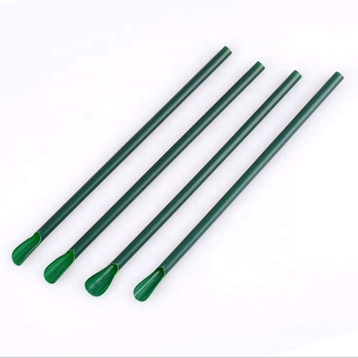 Plastic Straws Top Seller Plastic Shaved Ice Cups Spoons BPA-Free Plastic Drinking Straw Spoon