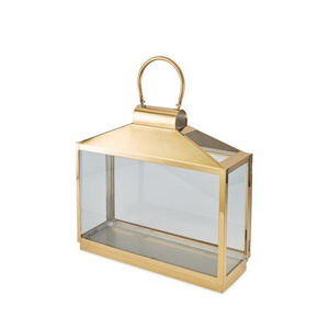 New Classic Modern Look Design Handmade Gold Nickel Plated Lantern With Glass Material Lamps For Table Decoration Use