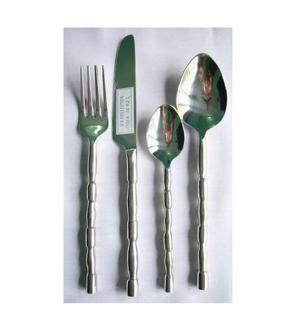 Home Hotel Restaurant Use Tableware Flatware And Cutlery Set with Acrylic Handle Round Shaped Beads Handle Cutlery Set