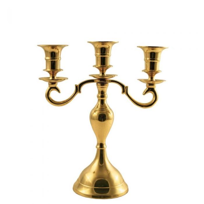 Luxury Palm Tree Candle Stick Holder Gold Plated Decorative Design Candle Stand For Table Decoration