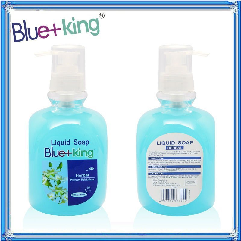 2012 New Formula With Vitamin E Blue-Touch Clean Protection Liquid Hand Soap, Pump (Pack of 24)17FL.OZ (500ml)