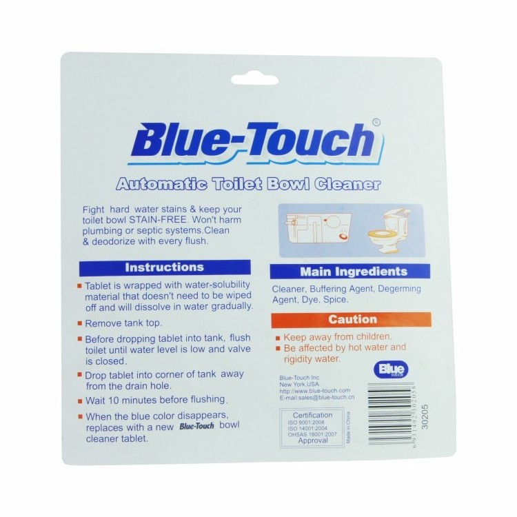 Bathroom Toilet Tank Cleaner, Toilet Blue & White Clean Bubbles Automatic Toilet Bowl Cleaner Tablets