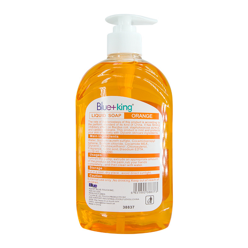 Hand wash liquid soap hand clean antibacterial orange fragrance