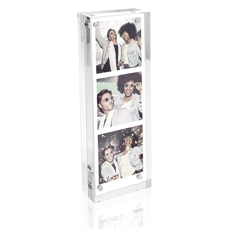 Transparent Plexiglass Block Acrylic Photo Cubes for Photography Bespoke 2 x 6 Inch Home Decoration Acrylic Block Photo Frame