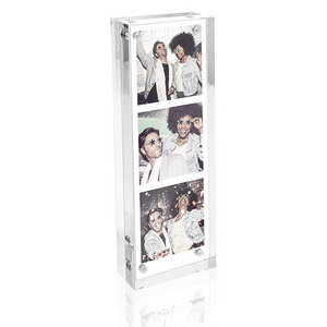 Transparent Plexiglass Block Acrylic Photo Cubes for Photography Bespoke 2 x 6 Inch Home Decoration Acrylic Block Photo Frame