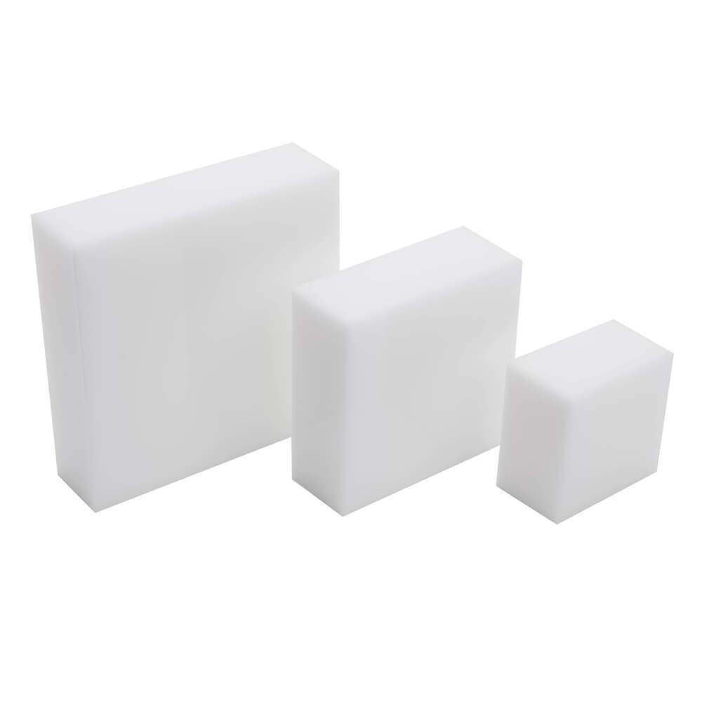 Custom Made 75mm x 75mm x 30mm Acrylic Block White High Polished Lucite Blocks Engravable Cubes for Jewelry Display Stand