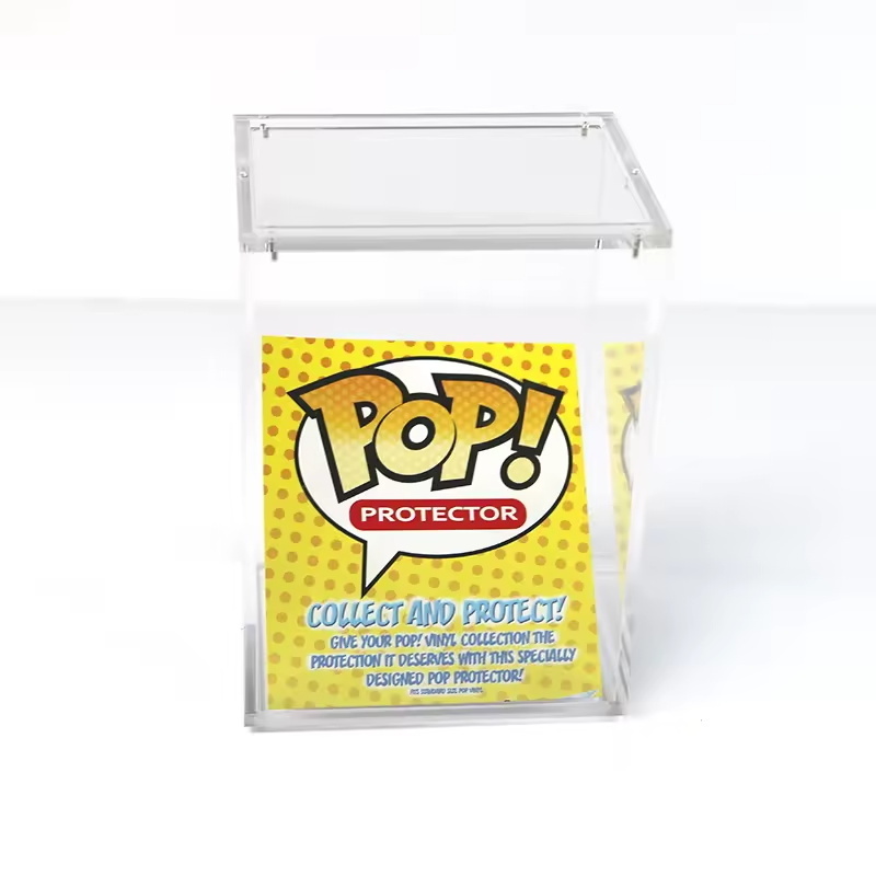 5mm Thick Acrylic Stackable Funko Pop Protectors with Magnetic Lid Funko Pop Figure Storage Display Case with 99% UV Protection