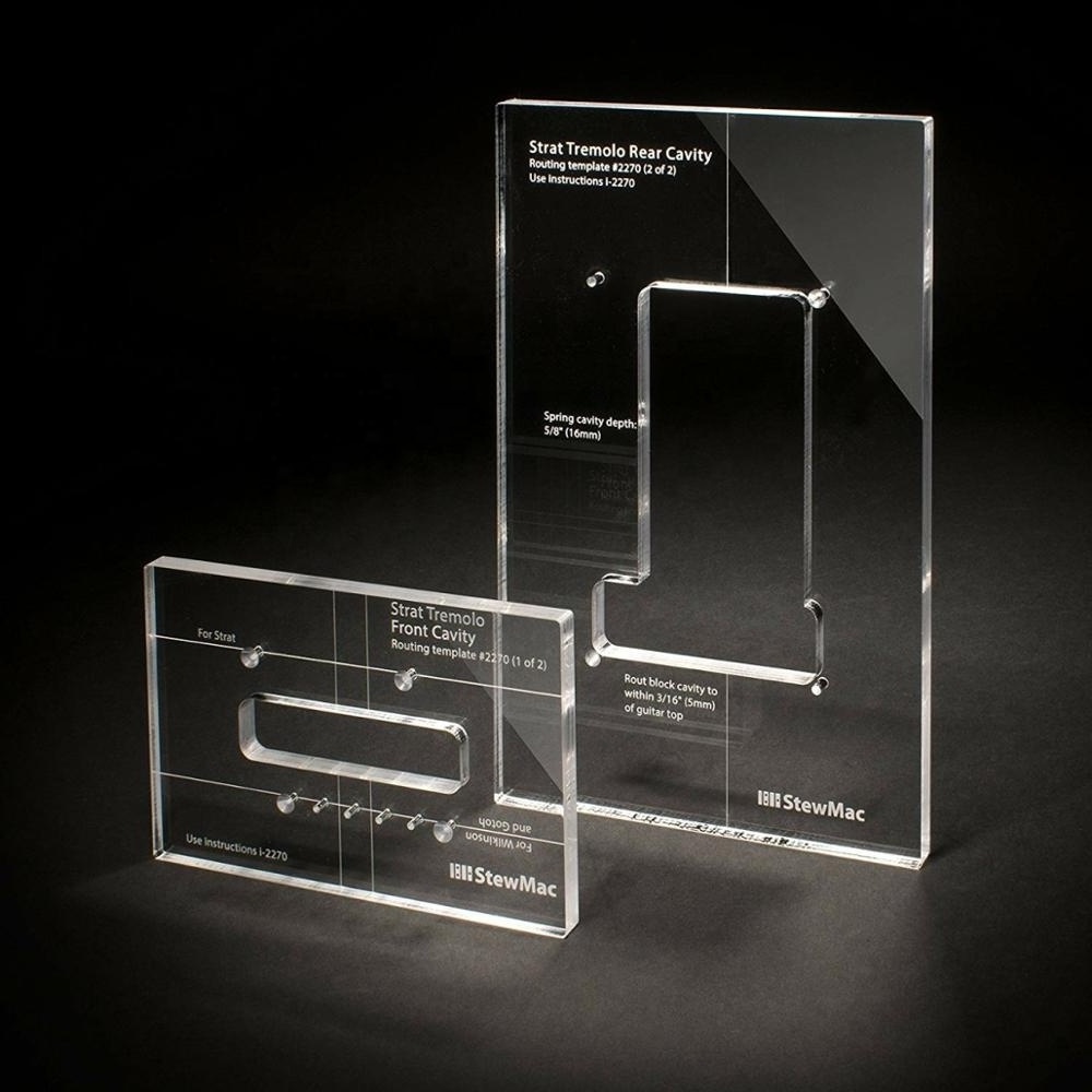 pickup routing template smooth laser-cut edges guaranteed accuracy crystal-clear acrylic guitar accessary