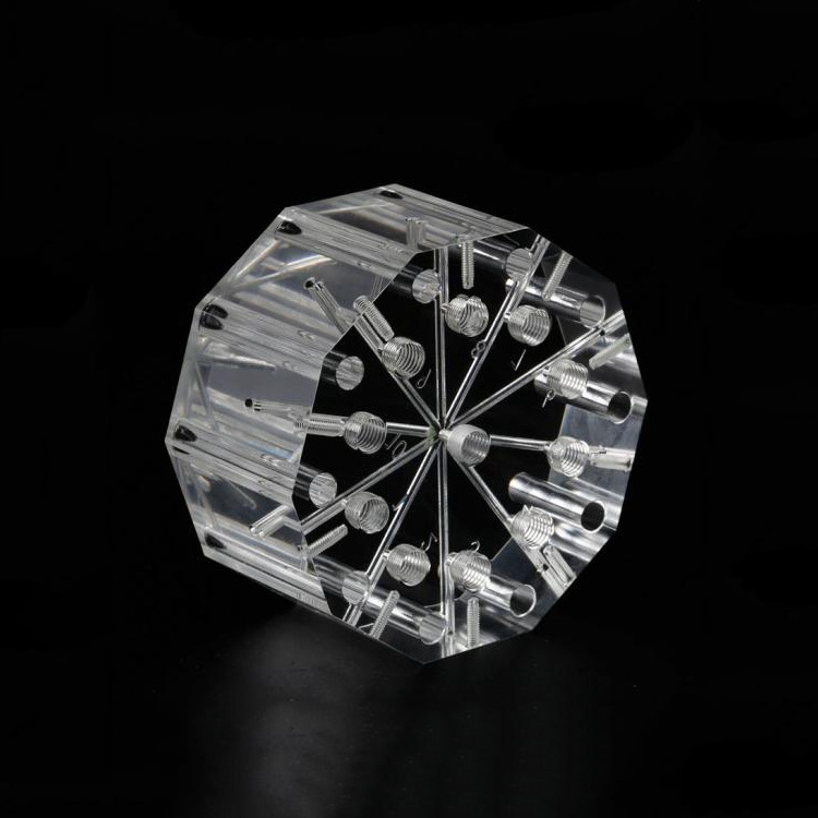 CNC 3-Axis Machined Parts Clear Acrylic Plastic Components with Thread Holes PMMA Polished Part for Manufacturing Industries