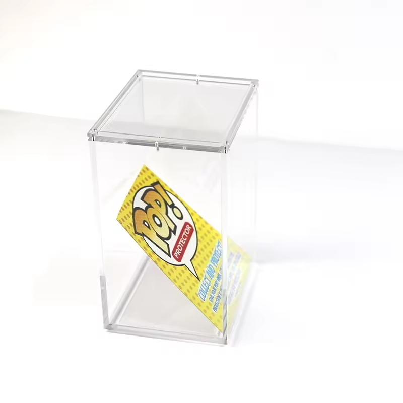 5mm Thick Acrylic Stackable Funko Pop Protectors with Magnetic Lid Funko Pop Figure Storage Display Case with 99% UV Protection