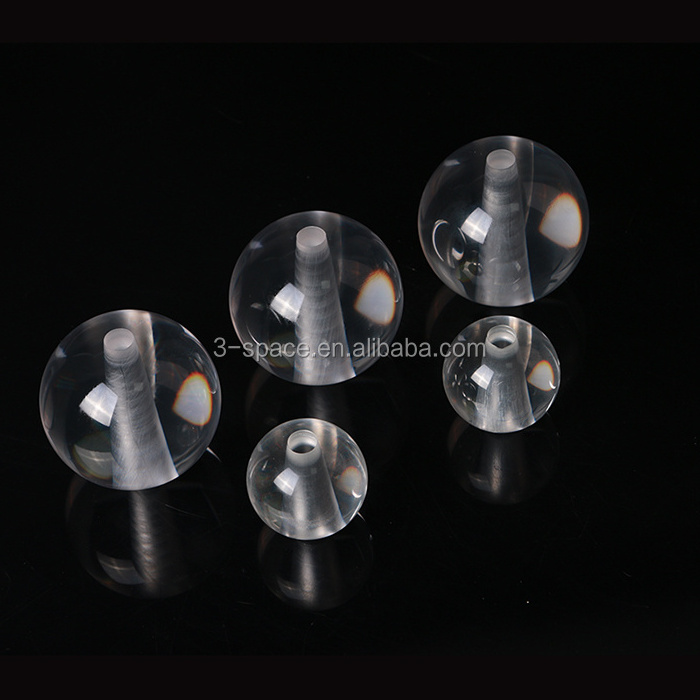 Transparent Acrylic Solid Plastic Ball with Hole Lucite Toy Crystal Decorations Ball Clear Plexiglass Gift Ball