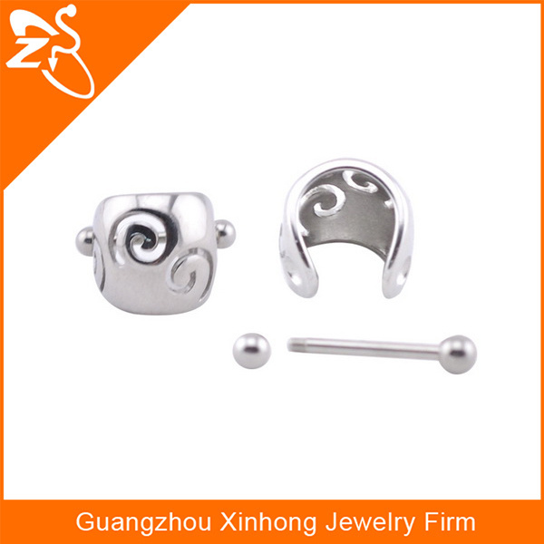 vibrating nipple piercing jewelry, heart shaped nipple ring, 316 L stainless steel magnetic nipple jewelry