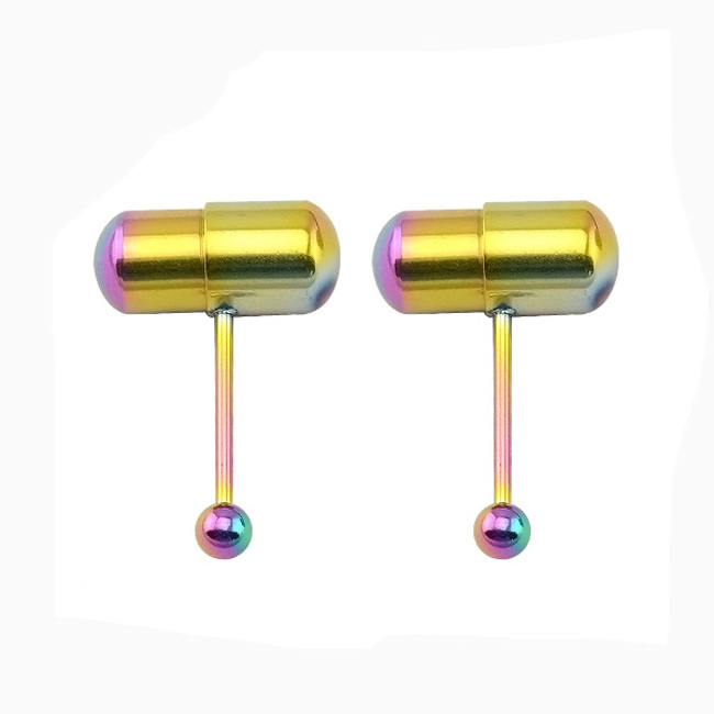 free sample colorful magnetic vibrating porn pill tongue ring tongue piercing